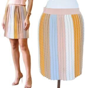 Anthropologie Eva Franco Pastel Stripe Knit Mini Skirt Medium
